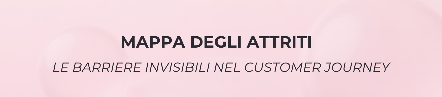 CX Mastery - Mappa degli attriti nel Customer Journey