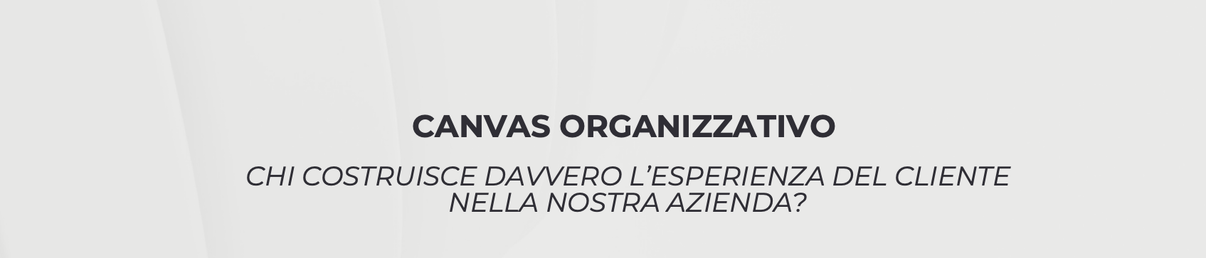 CX Mastery - Canvas organizzativo